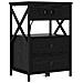 Armadio da Notte con cassetto 2 pcs Rovere nero 40 x 31 x 60 cm - Foto miniatura 5
