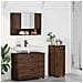 Set di mobili per il bagno con cassetto 3 pcs Rovere Marrone - Foto miniatura 2