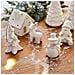 Decorazione Albero Di Natale In Ceramica - Albero A Quattro Livelli Con Bordo Dorato - Foto miniatura 3