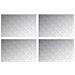 Dischi Quadrati 4 pcs Argento 80 x 50 cm Alluminio - Foto miniatura 1