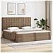Letto con Contenitore Cappuccino 200 x 200 cm Pelle Sintetica - Foto miniatura 2