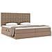 Letto con Contenitore Cappuccino 200 x 200 cm Pelle Sintetica - Foto miniatura 3