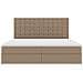 Letto con Contenitore Cappuccino 200 x 200 cm Pelle Sintetica - Foto miniatura 7