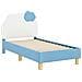 Struttura letto per bambini con testata Blu 70 x 140 cm PU - Foto miniatura 4