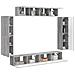 Mobile TV 8 pcs Grigio Sonoma - Foto miniatura 3
