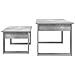 Set di Tavolini da Caffè 2 pcs Grigio cemento Legno multistrato - Foto miniatura 9