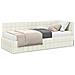 Struttura Letto Angolare con Materasso 2 pcs Crema Velluto - Foto miniatura 1