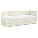 Struttura Letto Angolare con Materasso 2 pcs Crema Velluto - Foto miniatura 4