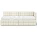 Struttura Letto Angolare con Materasso 2 pcs Crema Velluto - Foto miniatura 5