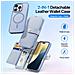 Cover per iPhone 16 Pro Max - Pelle /PU, Blu - Foto miniatura 2