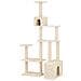 Albero per gatti con pali per graffiare in sisal Crema 177,5 cm - Foto miniatura 1