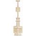 Albero per gatti con pali per graffiare in sisal Crema 177,5 cm - Foto miniatura 4