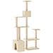 Albero per gatti con pali per graffiare in sisal Crema 177,5 cm - Foto miniatura 5