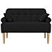 Loveseat con bottoni imbottiti Nero 120 x 65 x 79 cm Tessuto - Foto miniatura 3