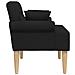 Loveseat con bottoni imbottiti Nero 120 x 65 x 79 cm Tessuto - Foto miniatura 4