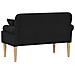 Loveseat con bottoni imbottiti Nero 120 x 65 x 79 cm Tessuto - Foto miniatura 5