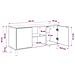 Mobile TV KIEL 102 x 33 x 50 cm Sonoma Legno ingegnerizzato - Foto miniatura 9