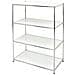 Libreria Cromata Con 4 Ripiani Bianchi Antigraffio Cm. 40x80x120 Kit Scaffale Espositore Serie Ufficio Easy-system - Foto miniatura 4