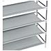 Scarpiera con 10 Ripiani Metallo e Tessuto non Tessuto Argento - Foto miniatura 3