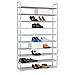 Scarpiera con 10 Ripiani Metallo e Tessuto non Tessuto Argento - Foto miniatura 6