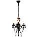 Lampadario Con Perline Nero Tondo 3 E14 - Foto miniatura 7