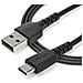 1m Durable Usb 2.0 To Usb C Cable Black Aramid Fiber - Foto miniatura 3