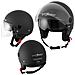 Casco Jet Scooter Moto Ece 22 Doppia Visiera Parasole Nero Opaco S - Foto miniatura 1