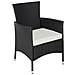 Set In Rattan Lucerna 2 + 1 Inclusi Rivestimenti In 2 Colori - Nero - Foto miniatura 4
