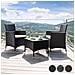 Set In Rattan Lucerna 2 + 1 Inclusi Rivestimenti In 2 Colori - Nero - Foto miniatura 7