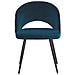 Set Di 2 Sedie Da Pranzo In Velluto Blu Vivian - Foto miniatura 12