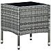 Tavolo Da Giardino Grigio 40x40x45 Cm In Polyrattan - Foto miniatura 1