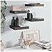 Scaffali A Parete 4 Pz Grigio Lucido 23x23,5x3,8 Cm In Mdf - Foto miniatura 1