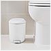 Premium Deluxe Bagno Pedal Bin Con Interno Da 35 Litri Bianco Grigio 29 X 185 X 23 Centimetri - Foto miniatura 3