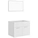 Set Mobili da Bagno 2 pz Bianco in Legno Multistrato - Foto miniatura 1