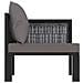 idaXL Divano Angolare Modulare Bracciolo Sinistro Polyrattan Antracite - Foto miniatura 2