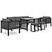 idaXL Divano Angolare Modulare Bracciolo Sinistro Polyrattan Antracite - Foto miniatura 3