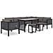 idaXL Divano Angolare Modulare Bracciolo Sinistro Polyrattan Antracite - Foto miniatura 4