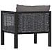 idaXL Divano Angolare Modulare Bracciolo Sinistro Polyrattan Antracite - Foto miniatura 5