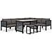 idaXL Divano Angolare Modulare Bracciolo Sinistro Polyrattan Antracite - Foto miniatura 9