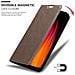 Custodia Compatibile Con Xiaomi Redmi Note 8 In Bruno Caffè - Coperchio Protettiva Con Chiusura Magnetica, Funzione Stand E Tasca Per Le Carte - Foto miniatura 7