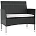 Set Divani Da Giardino 8 Pz Con Cuscini In Polyrattan Nero - Foto miniatura 3