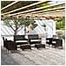 Set Divani Da Giardino 8 Pz Con Cuscini In Polyrattan Nero - Foto miniatura 1