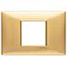 Placca 2 Moduli Centrali Tecnopolimero Oro Opaco - 14652.25 - Foto miniatura 1
