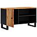 Mobile Tv 80x33x46cm Legno Massello Acacia E Legno Multistrato - Foto miniatura 2