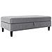 Hartford Pouf In Velluto Grigio - Foto miniatura 5