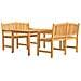 Set Da Pranzo Per Giardino 3 Pz In Legno Massello Di Teak - Foto miniatura 2