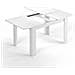 Tavolo Allungabile Midland, Consolle Estensibile Per Sala Da Pranzo, Tavolo Apribile Da Cucina Con Prolunga, 140/190x90h78 Cm, Bianco - Foto miniatura 2