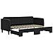 Divano Letto Con Letto Estraibile Nero 80x200 Cm In Velluto - Foto miniatura 2