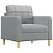 Set Di Divani 4 Pz Con Cuscini Grigio Chiaro In Tessuto - Foto miniatura 3