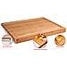 Tagliere Da Cucina In Legno Con Bambù Bordo Piegato Antiscivolo 45 X 35 X 3.6 Cm - Foto miniatura 3